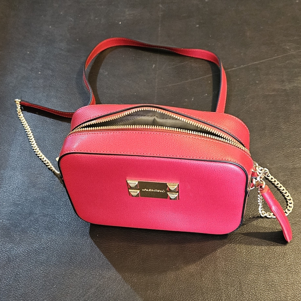Brand new Valentino Babette Bonbon Leather Crossbody Bag Red